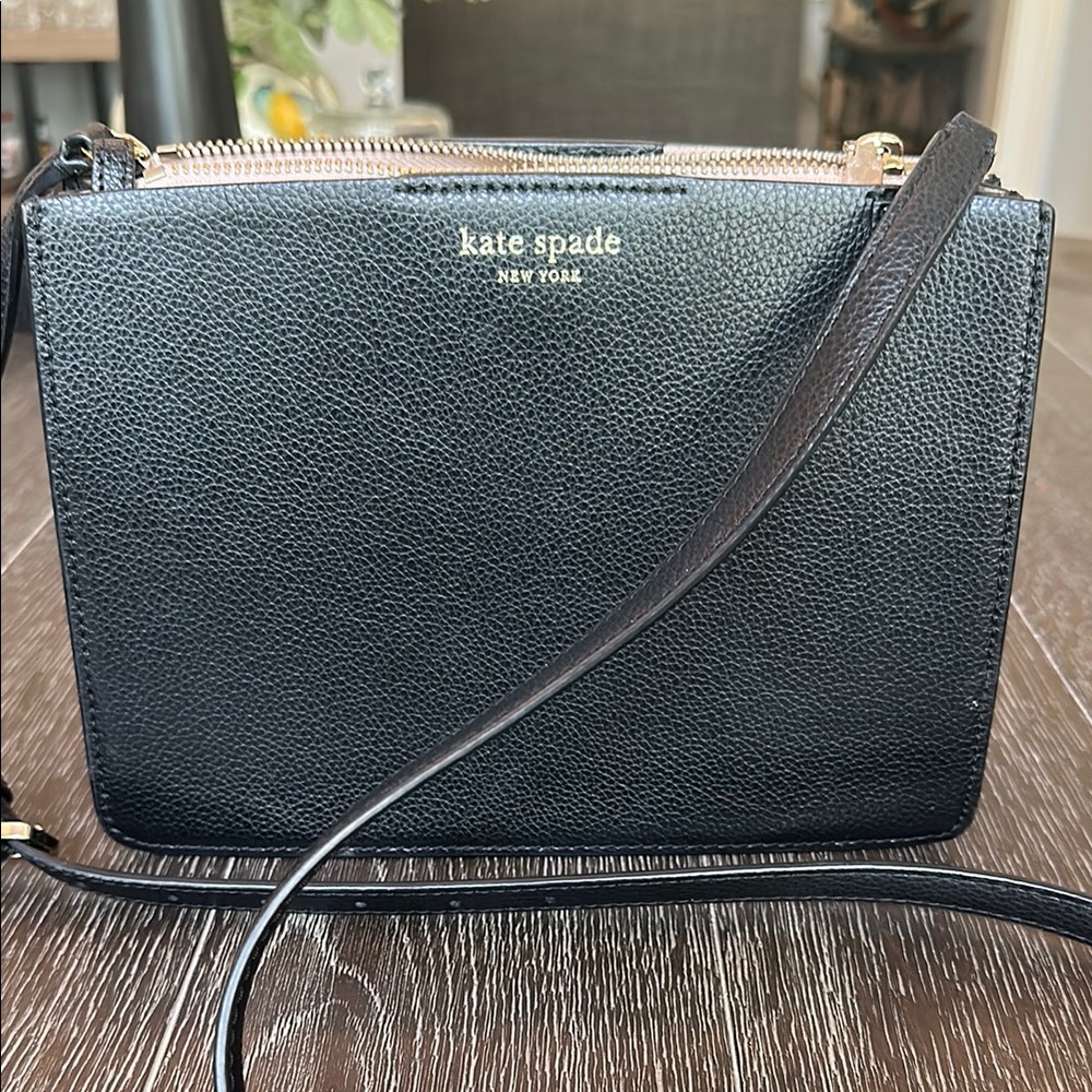 Kate Spade Black Textured Crossbody Bag